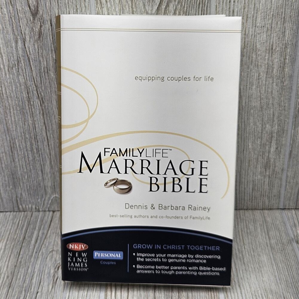 FamilyLife Marriage Bible Dennis Barbara Rainey Hardcover NKJV Christian Couples